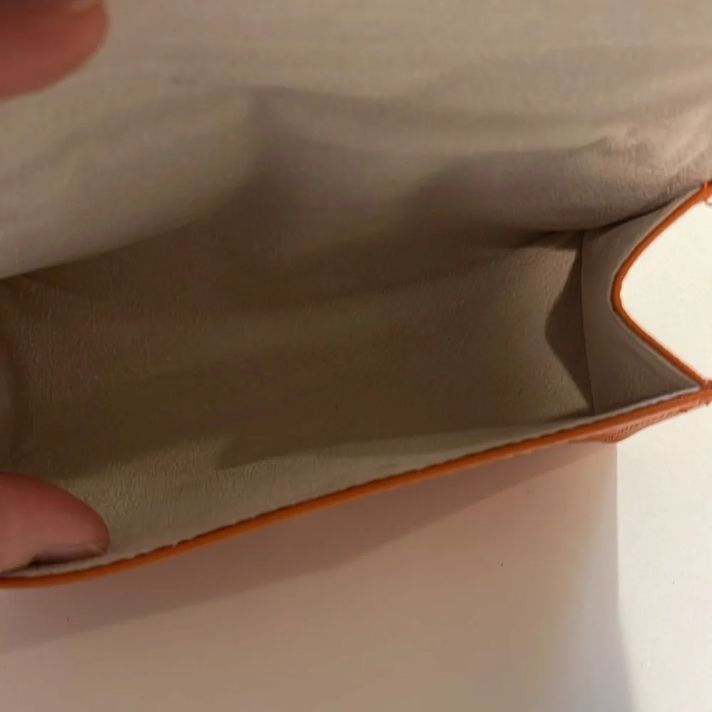 Tory Burch Orange Leather Sunglasses Case